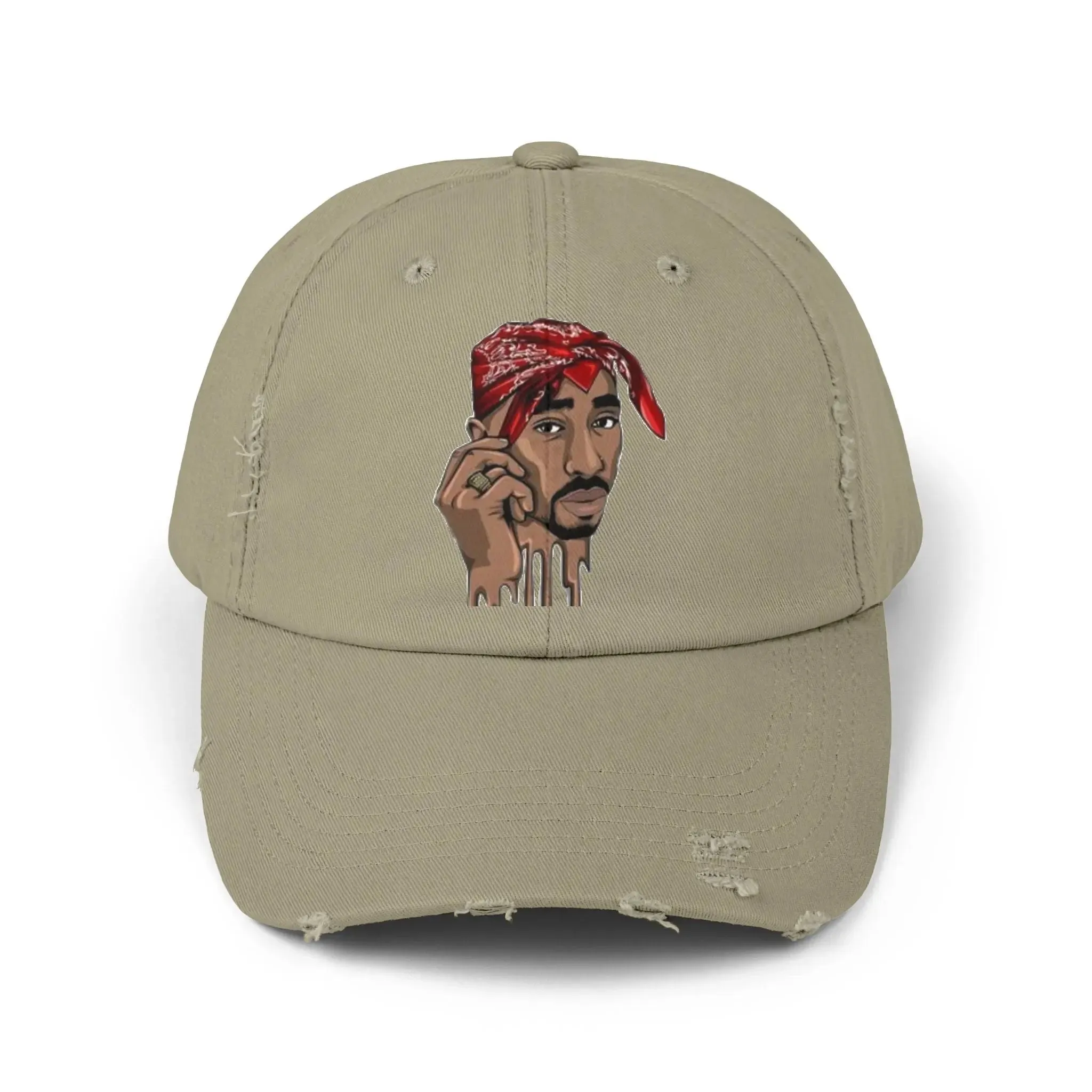 MENS AND WOMEN Distressed Cap with Iconic Bandana Design - Perfect for Music Fans and Casual Style