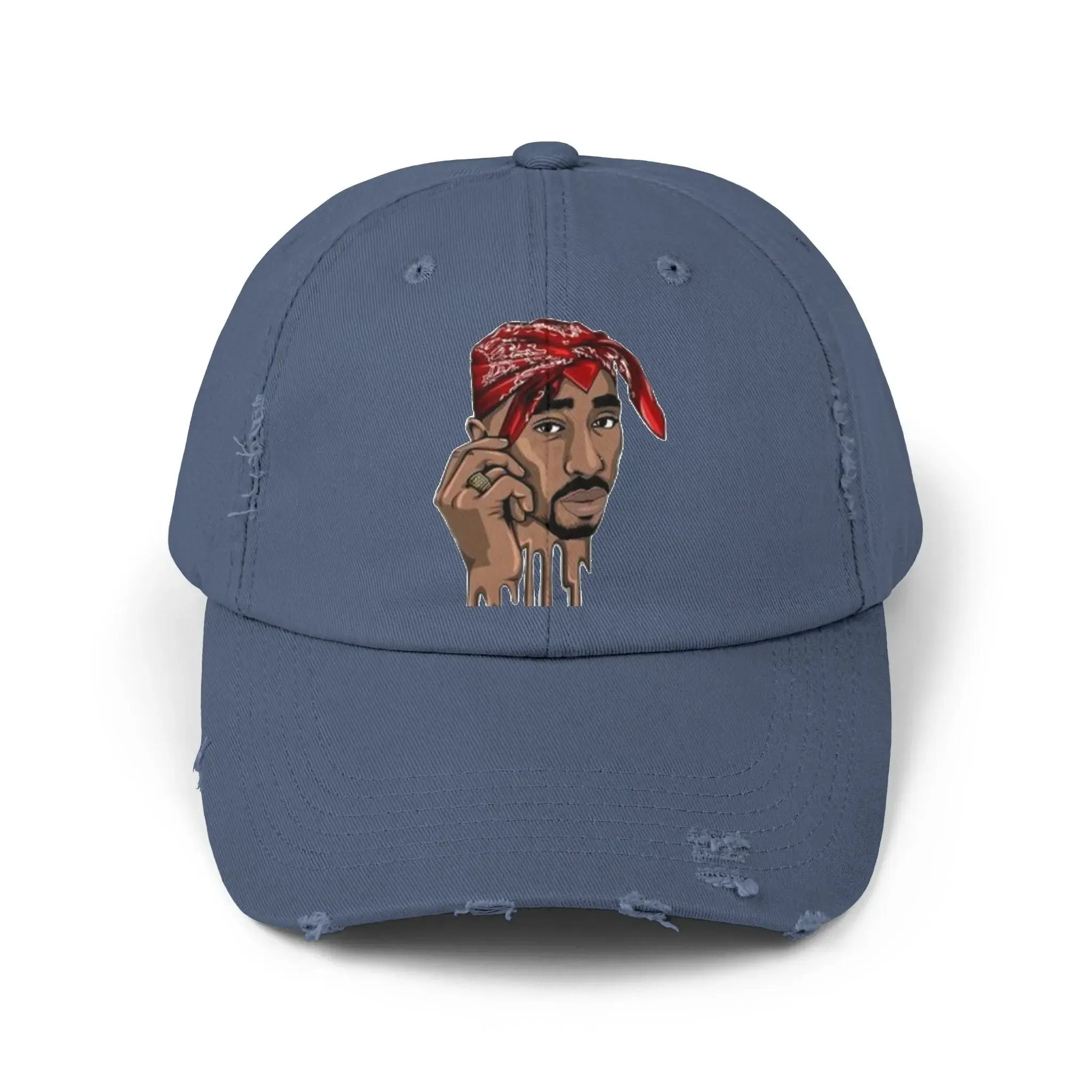MENS AND WOMEN Distressed Cap with Iconic Bandana Design - Perfect for Music Fans and Casual Style