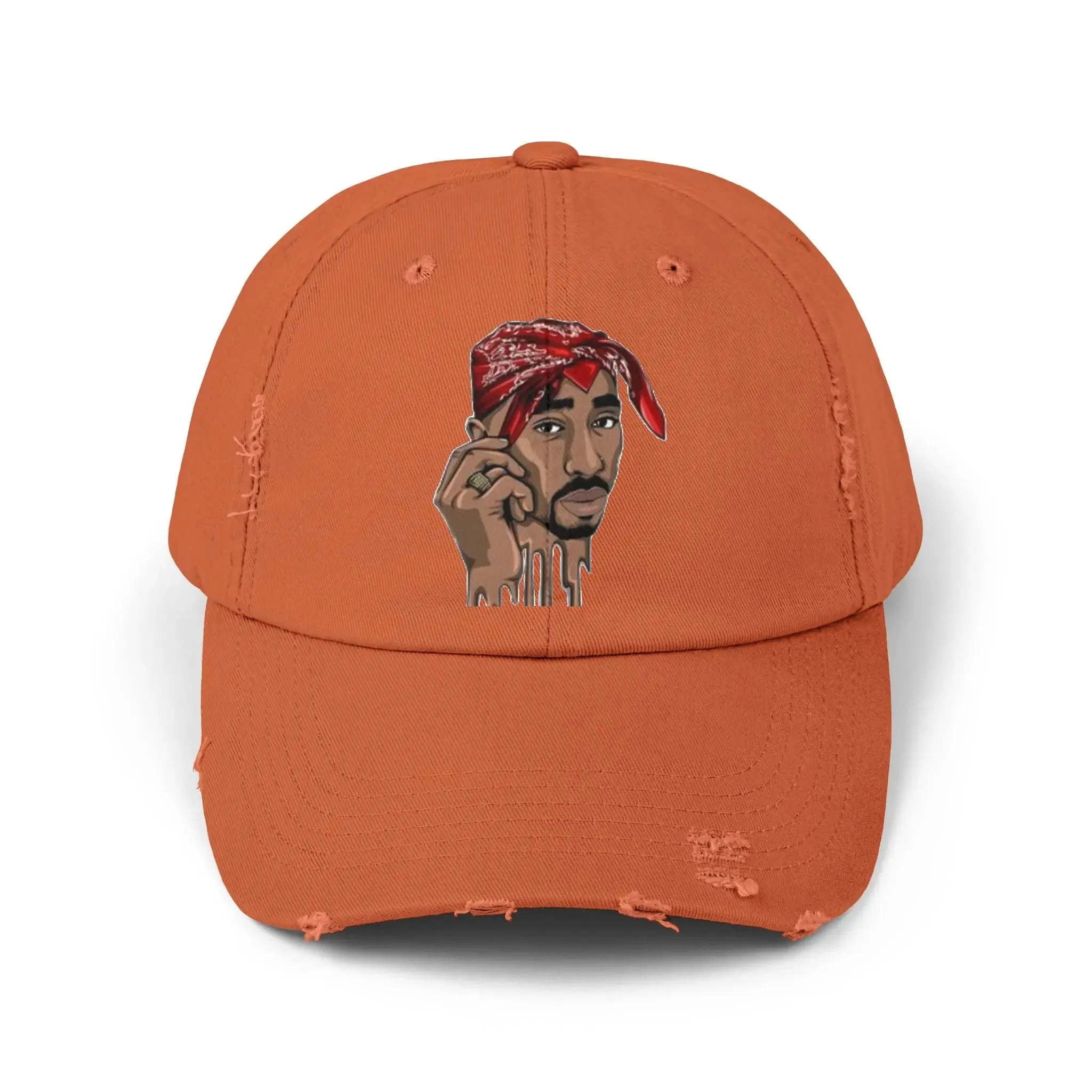 MENS AND WOMEN Distressed Cap with Iconic Bandana Design - Perfect for Music Fans and Casual Style