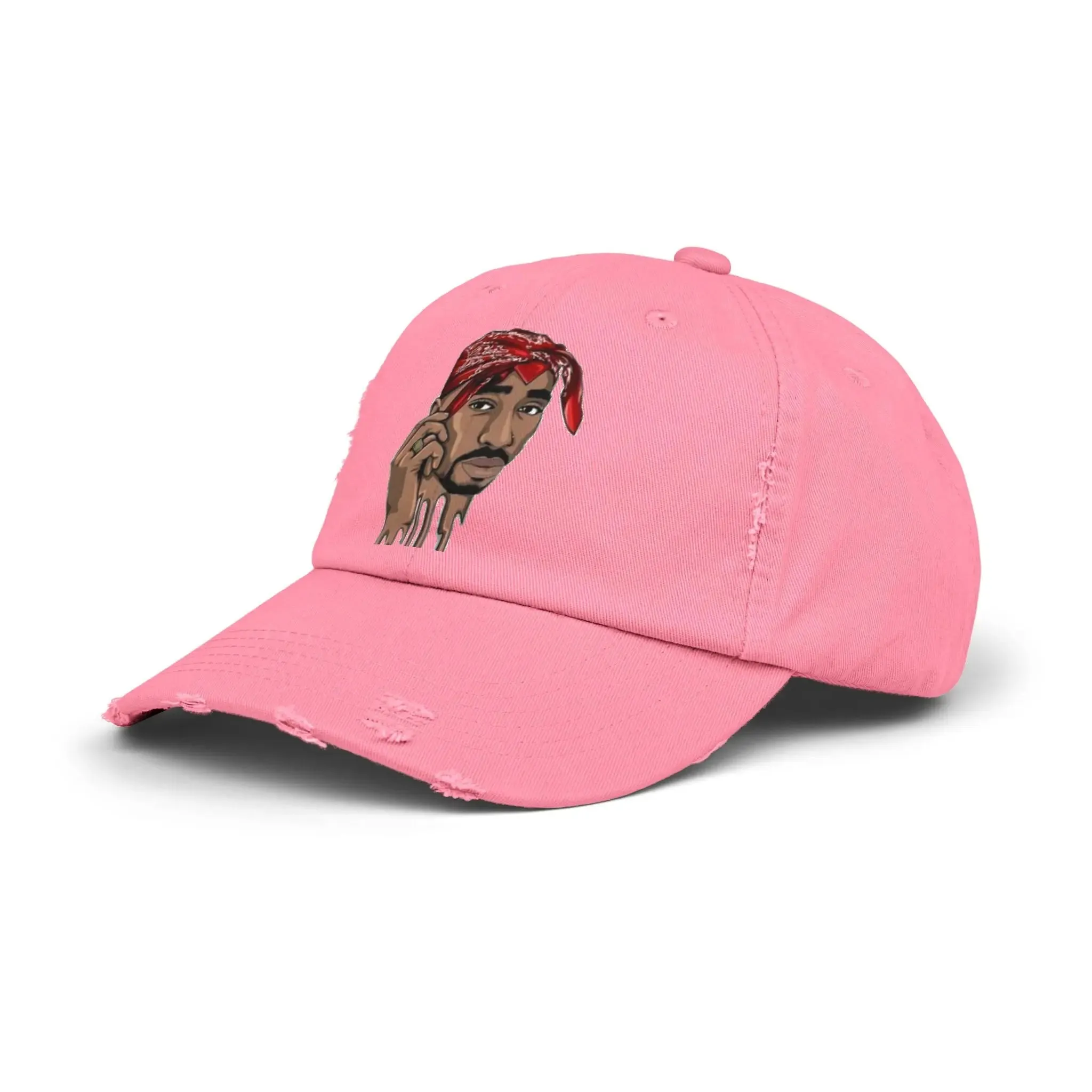 MENS AND WOMEN Distressed Cap with Iconic Bandana Design - Perfect for Music Fans and Casual Style