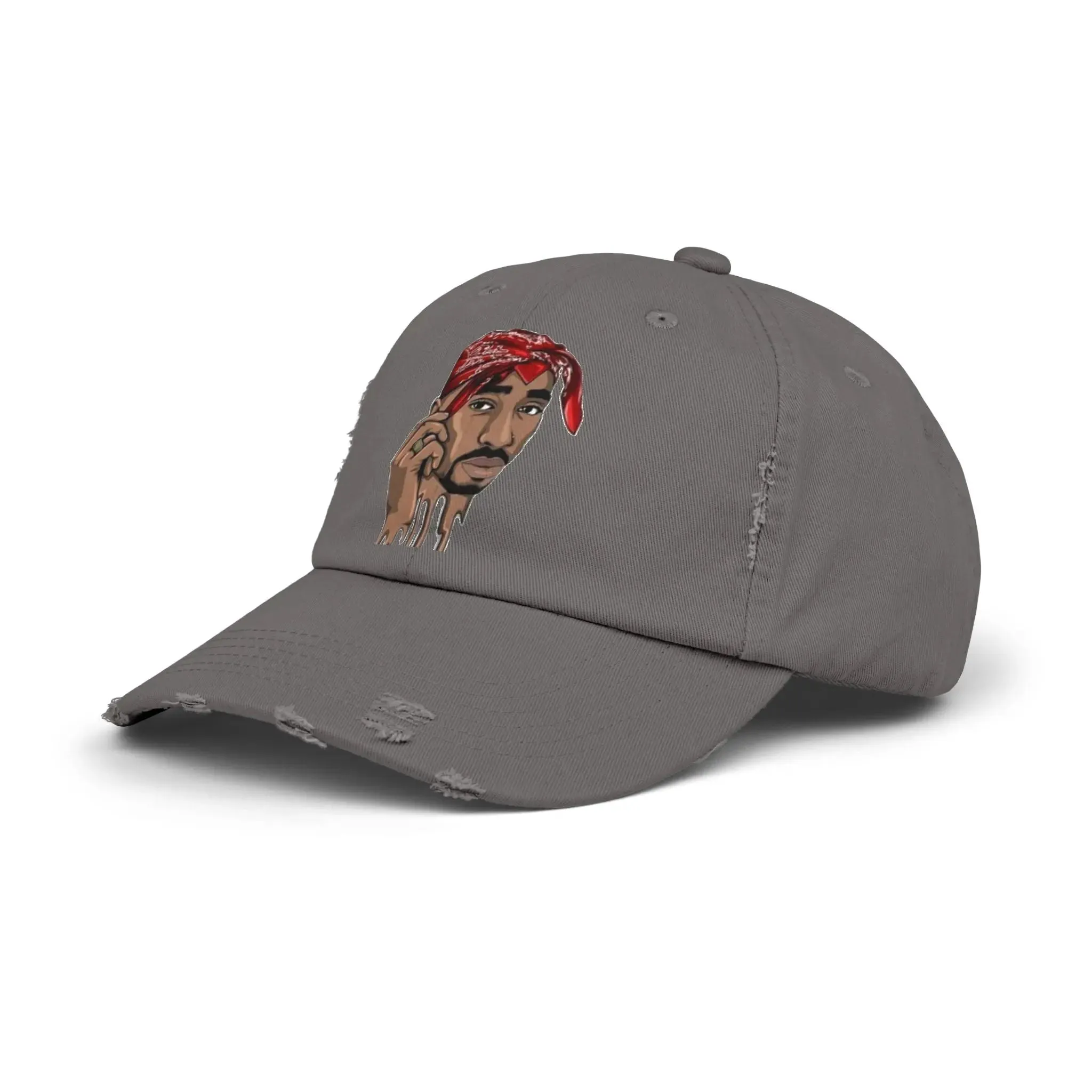 MENS AND WOMEN Distressed Cap with Iconic Bandana Design - Perfect for Music Fans and Casual Style