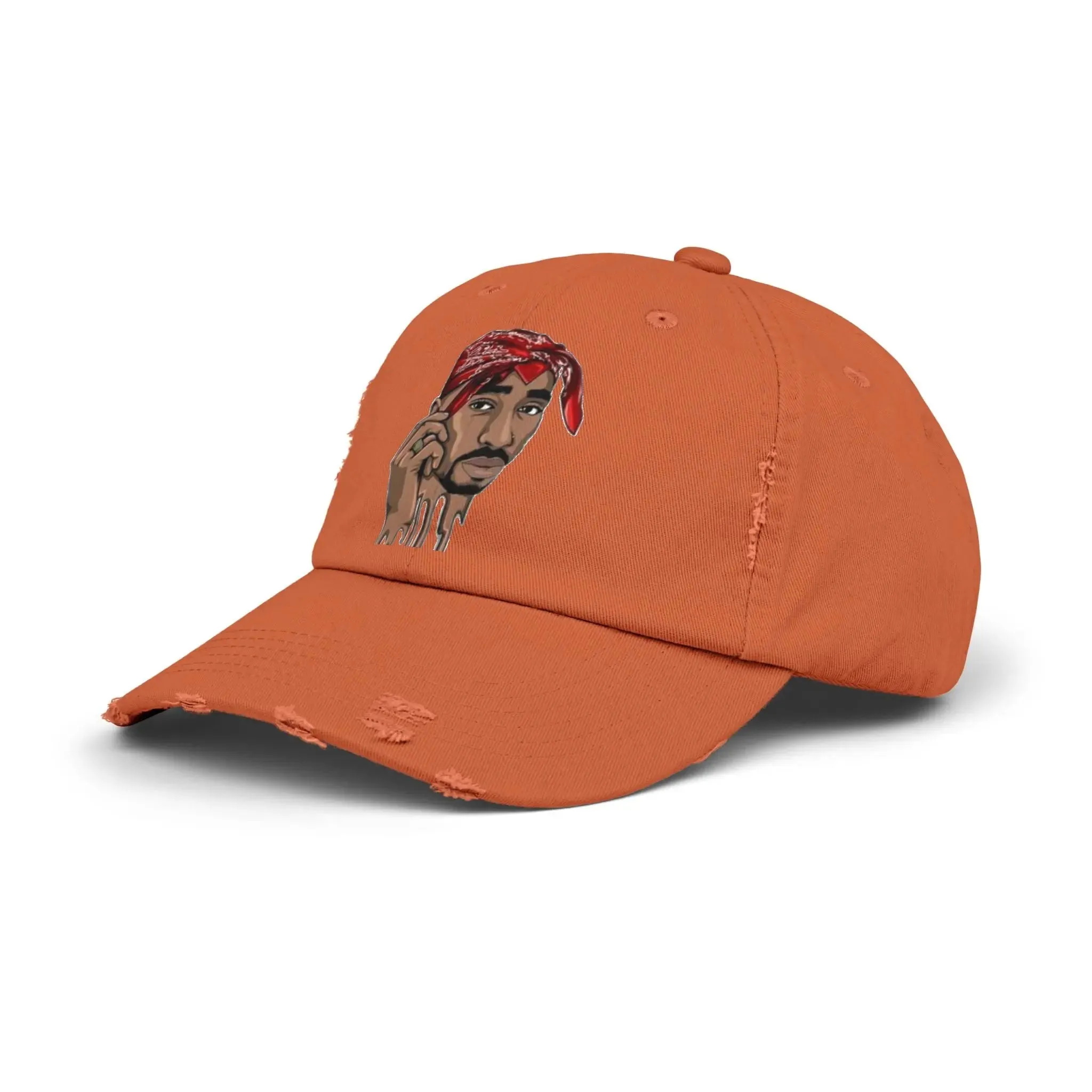 MENS AND WOMEN Distressed Cap with Iconic Bandana Design - Perfect for Music Fans and Casual Style