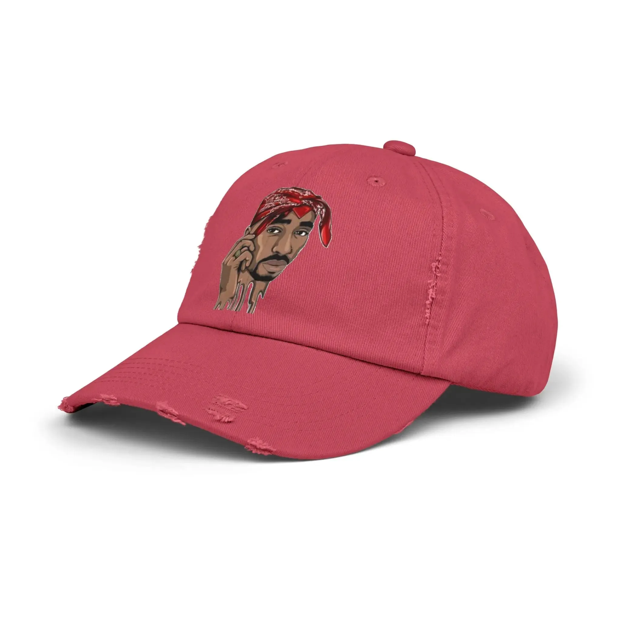 MENS AND WOMEN Distressed Cap with Iconic Bandana Design - Perfect for Music Fans and Casual Style