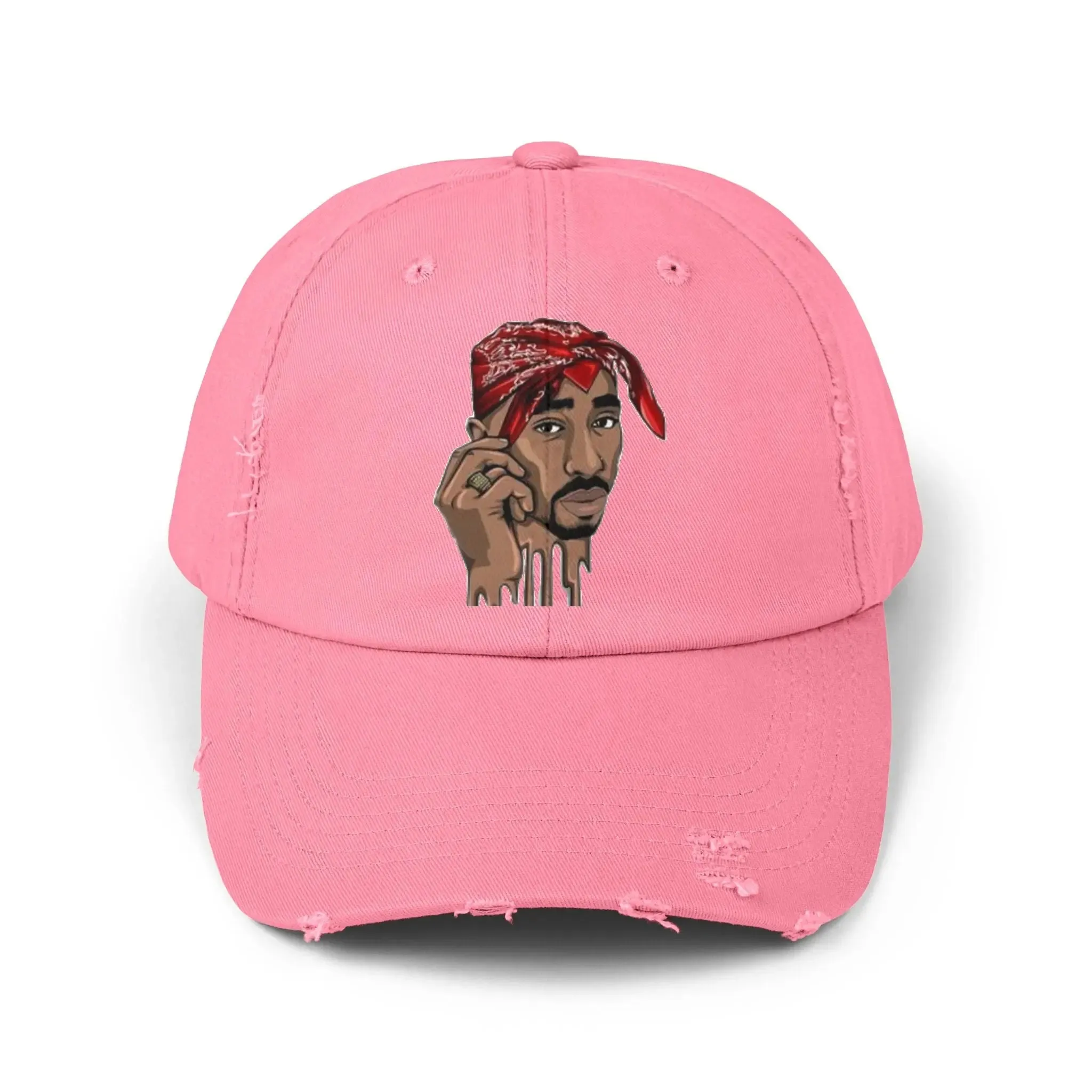 MENS AND WOMEN Distressed Cap with Iconic Bandana Design - Perfect for Music Fans and Casual Style