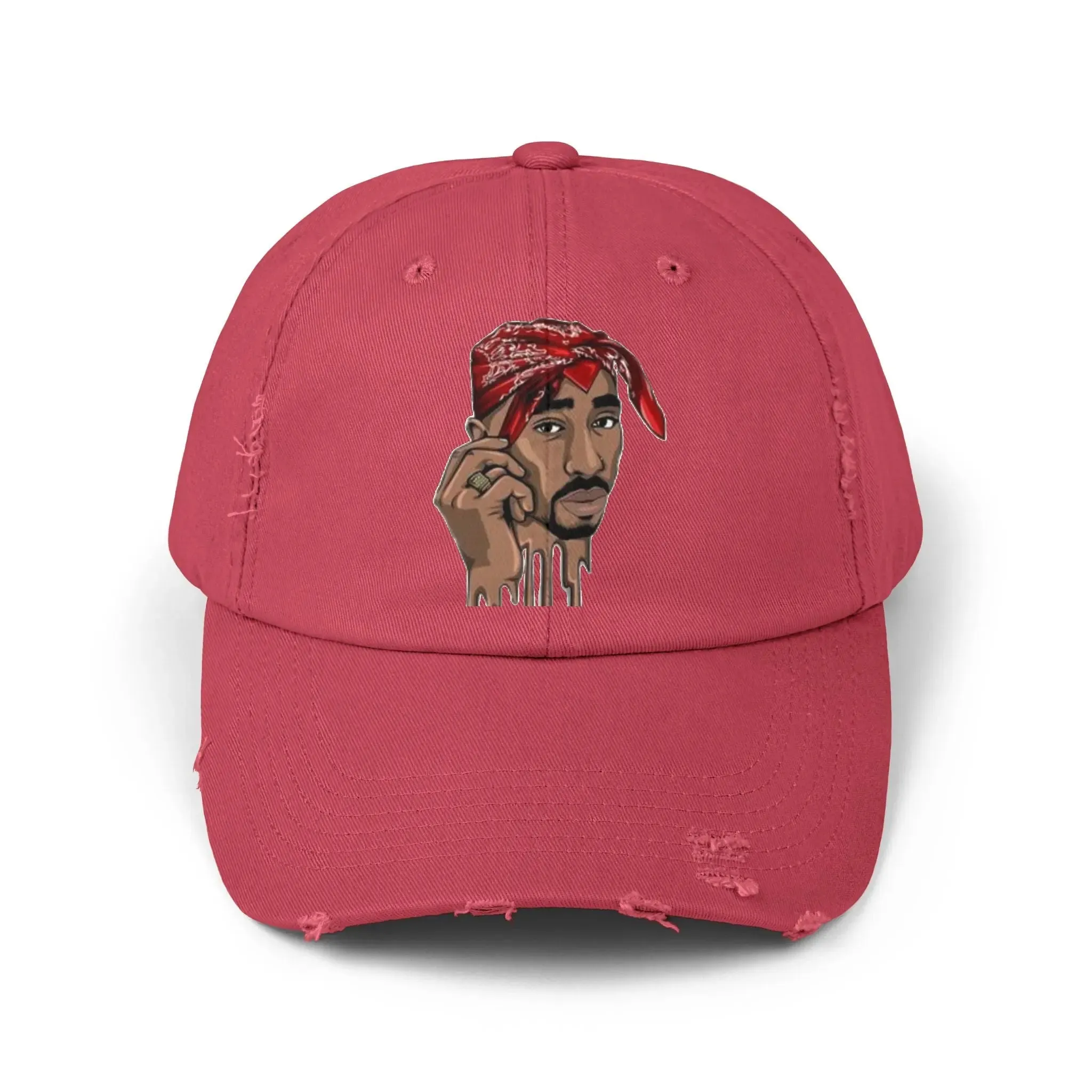 MENS AND WOMEN Distressed Cap with Iconic Bandana Design - Perfect for Music Fans and Casual Style