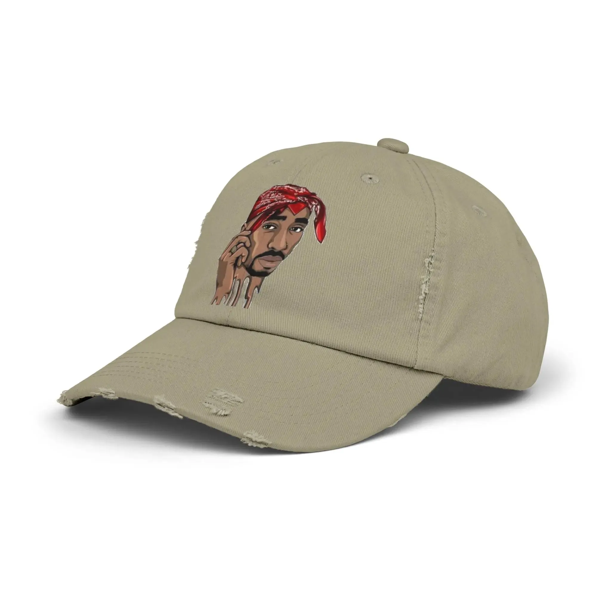 MENS AND WOMEN Distressed Cap with Iconic Bandana Design - Perfect for Music Fans and Casual Style