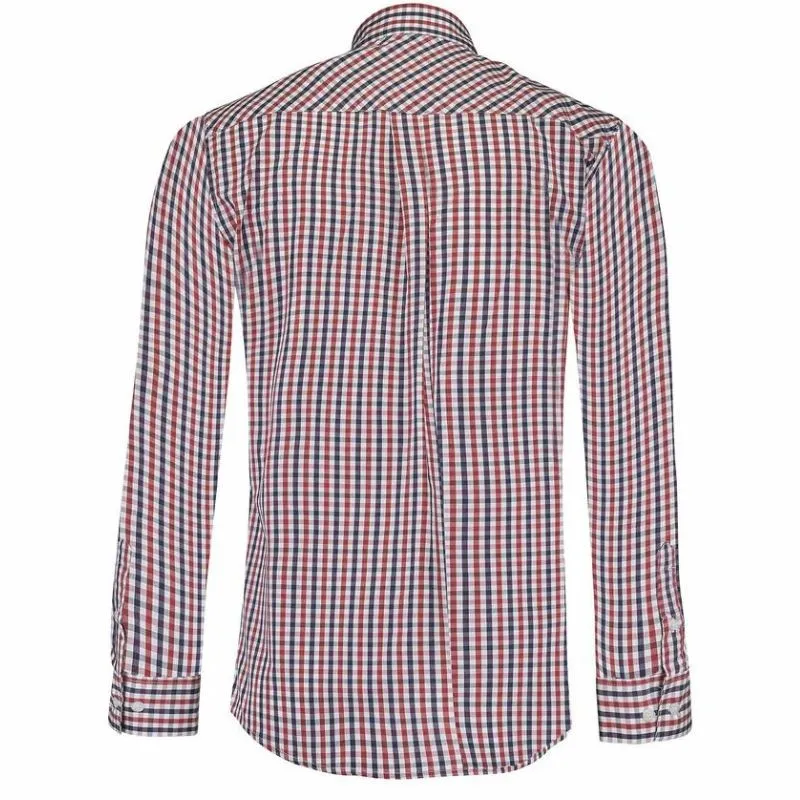 Men's Service Shirt Vichy Blue White Red - LAFONT SERVICE