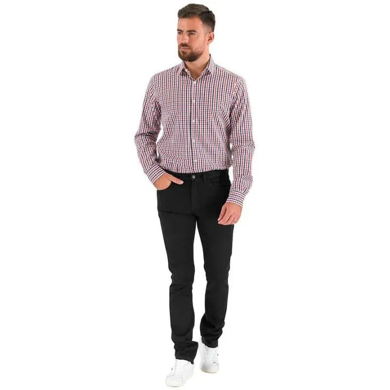 Men's Service Shirt Vichy Blue White Red - LAFONT SERVICE