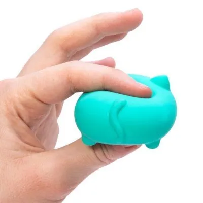 Nee Doh Teenie Cool  Cats 1.5 Inch Squish Ball Fidget Toy - Set of 3