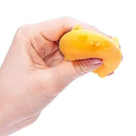 Nee Doh Teenie Cool  Cats 1.5 Inch Squish Ball Fidget Toy - Set of 3