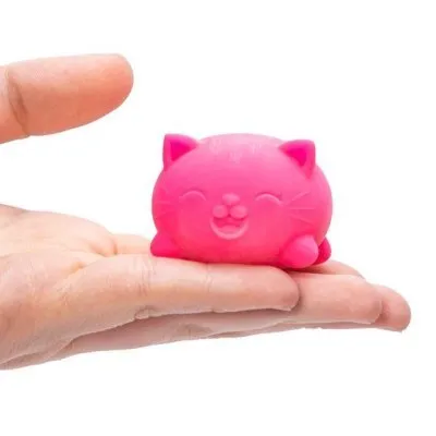 Nee Doh Teenie Cool  Cats 1.5 Inch Squish Ball Fidget Toy - Set of 3