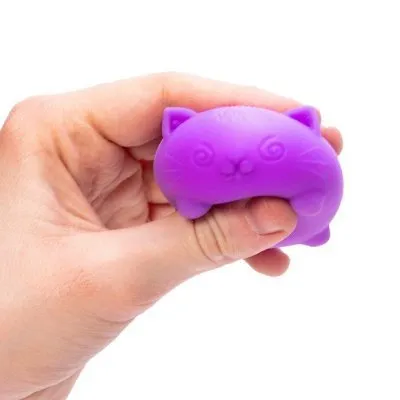 Nee Doh Teenie Cool  Cats 1.5 Inch Squish Ball Fidget Toy - Set of 3