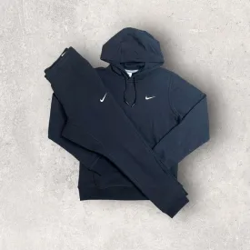 NIKE SWOOSH FLEECE TRACKSUIT - BLACK