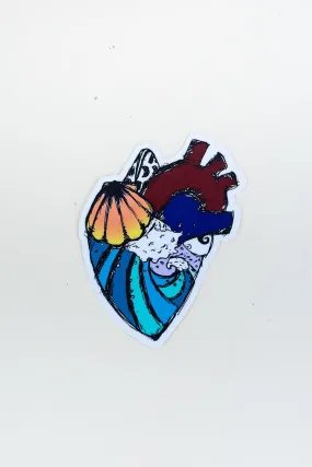 Ocean Heart Sticker