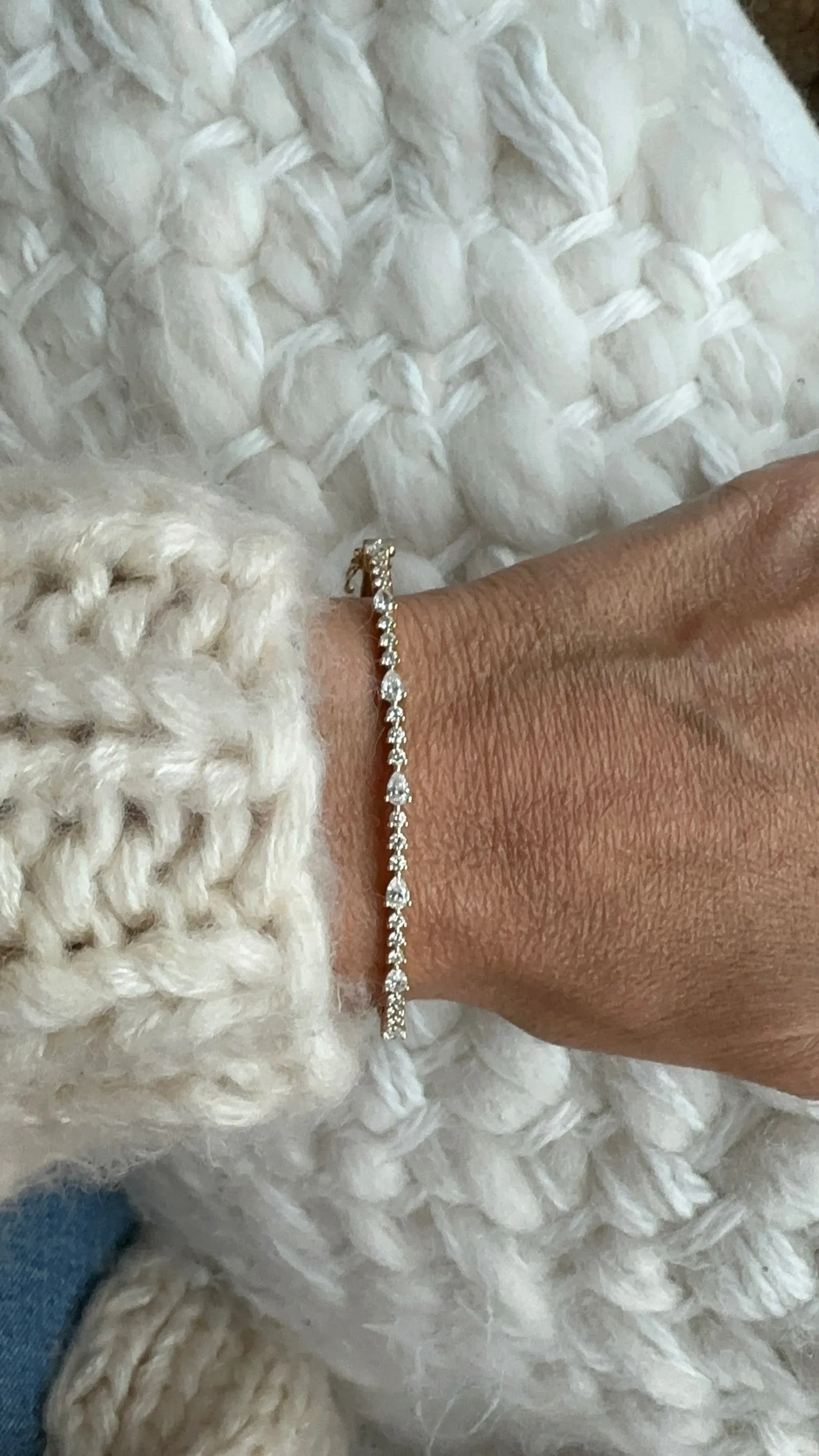 Pear Shape Diamond Bangle