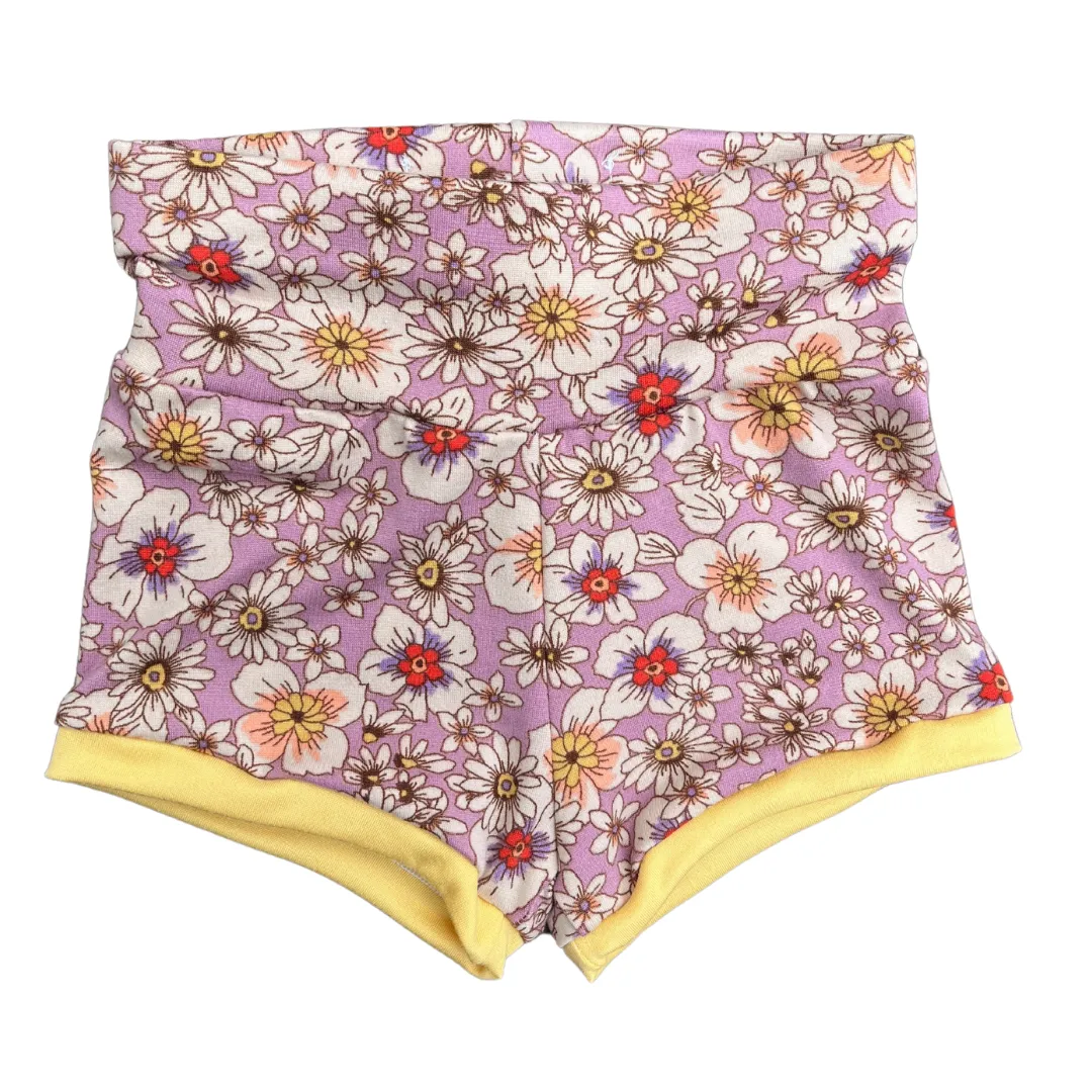 Purple Floral Shorties