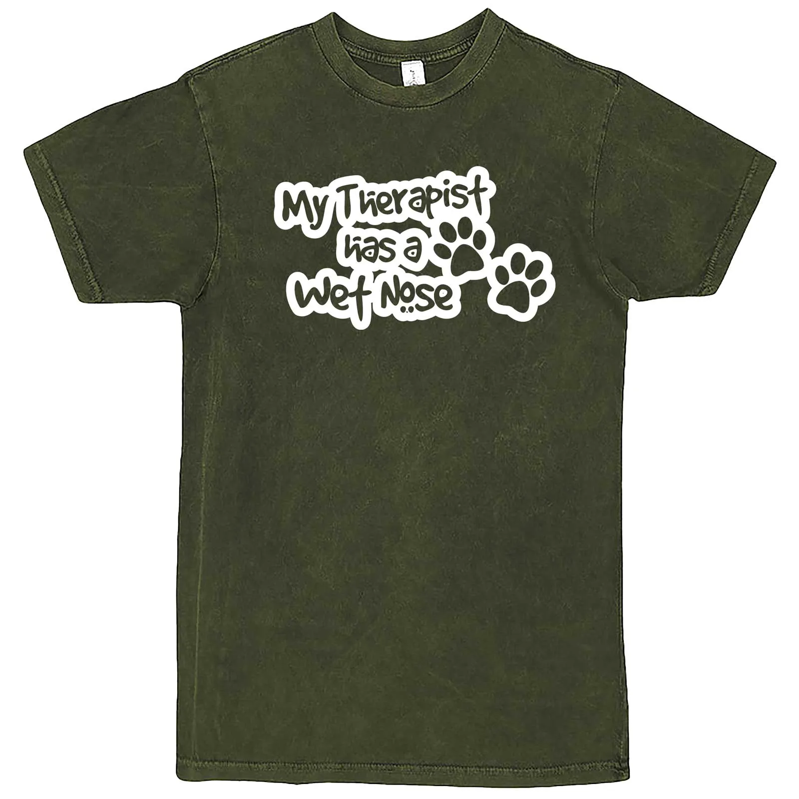 "My Therapist Has a Wet Nose" men's t-shirt