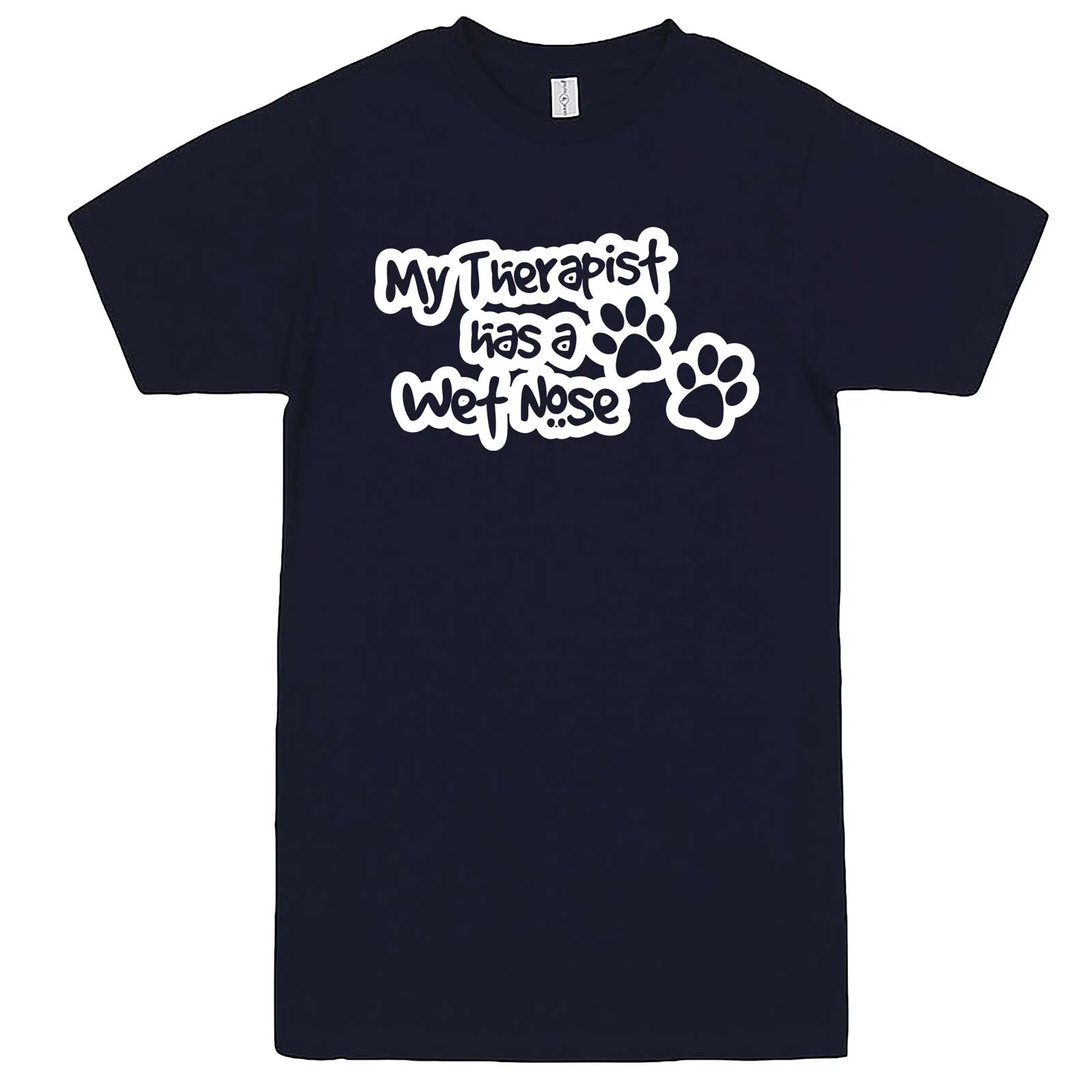 "My Therapist Has a Wet Nose" men's t-shirt