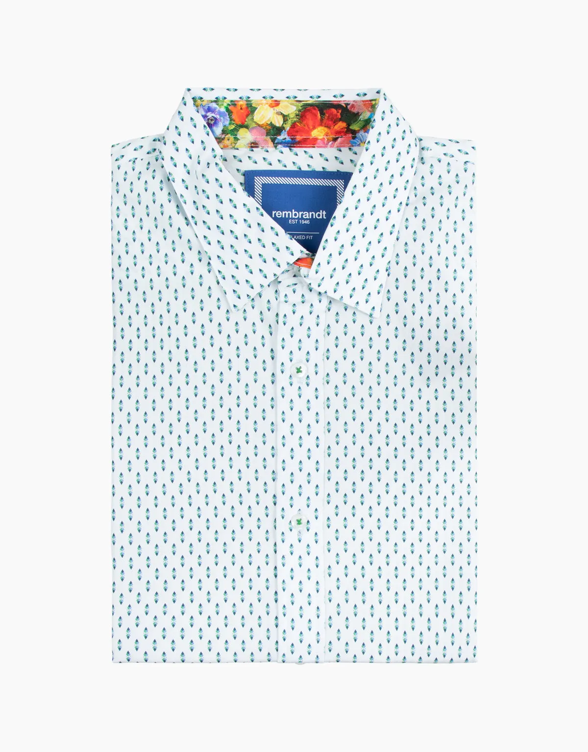 Raglan Green Diamond Short Sleeve Shirt