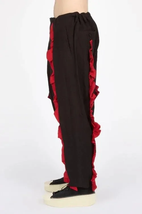 Red Fringe Deco Sarouel Pants