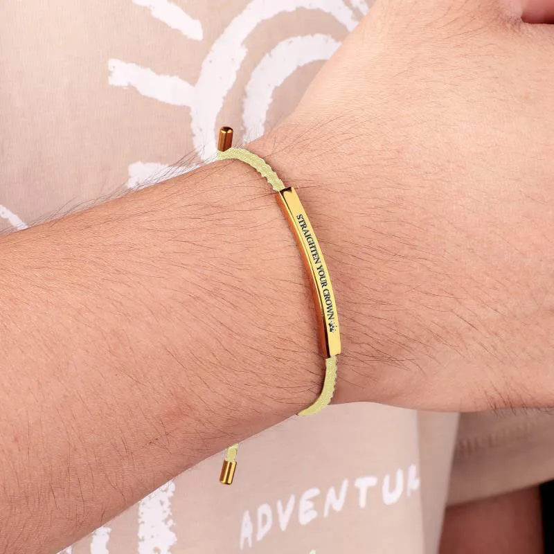 Remember Who You Are and Straighten Your Crown Tube Bracelet