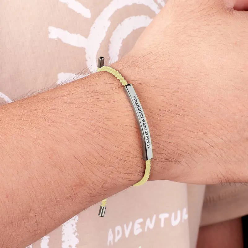 Remember Who You Are and Straighten Your Crown Tube Bracelet