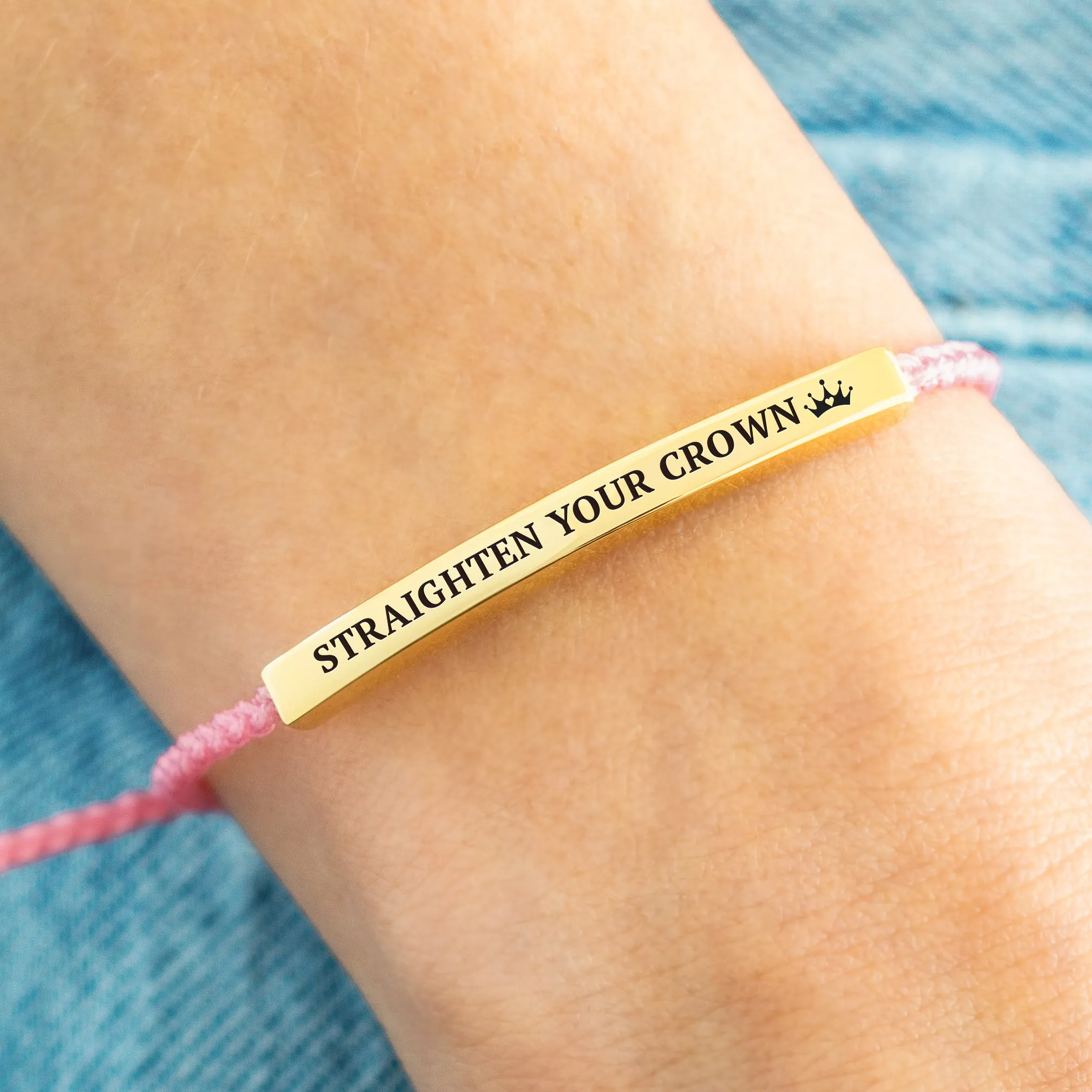 Remember Who You Are and Straighten Your Crown Tube Bracelet