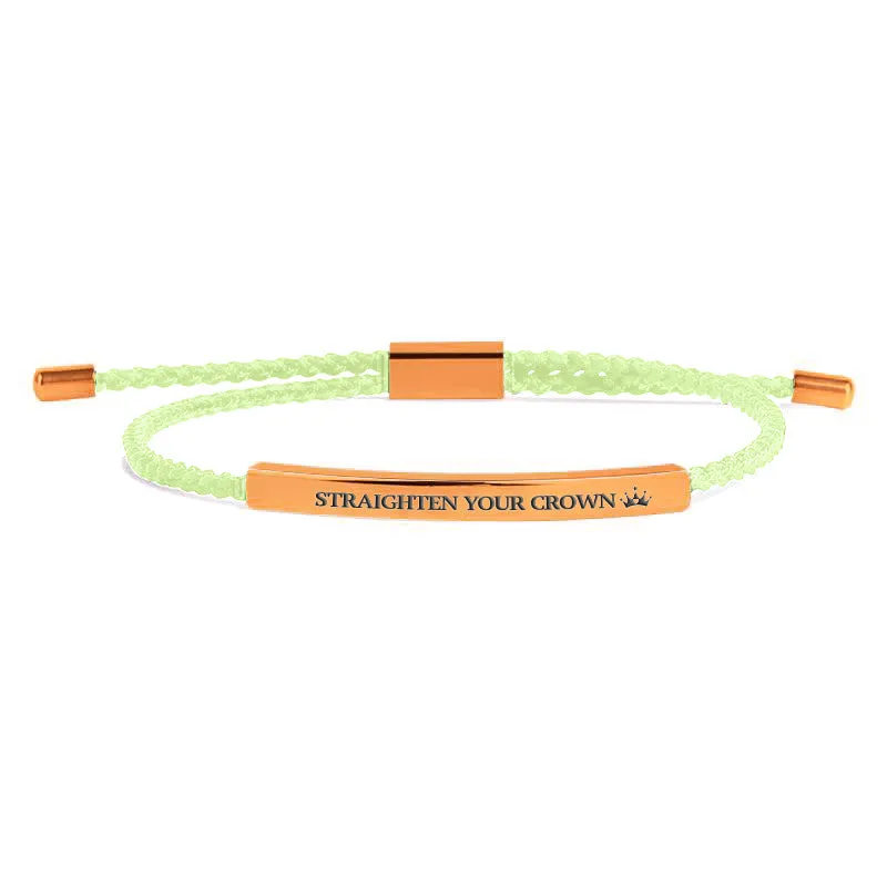 Remember Who You Are and Straighten Your Crown Tube Bracelet