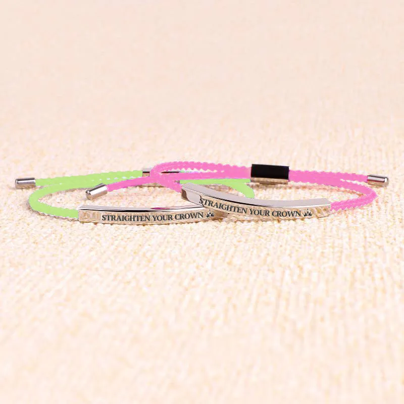 Remember Who You Are and Straighten Your Crown Tube Bracelet