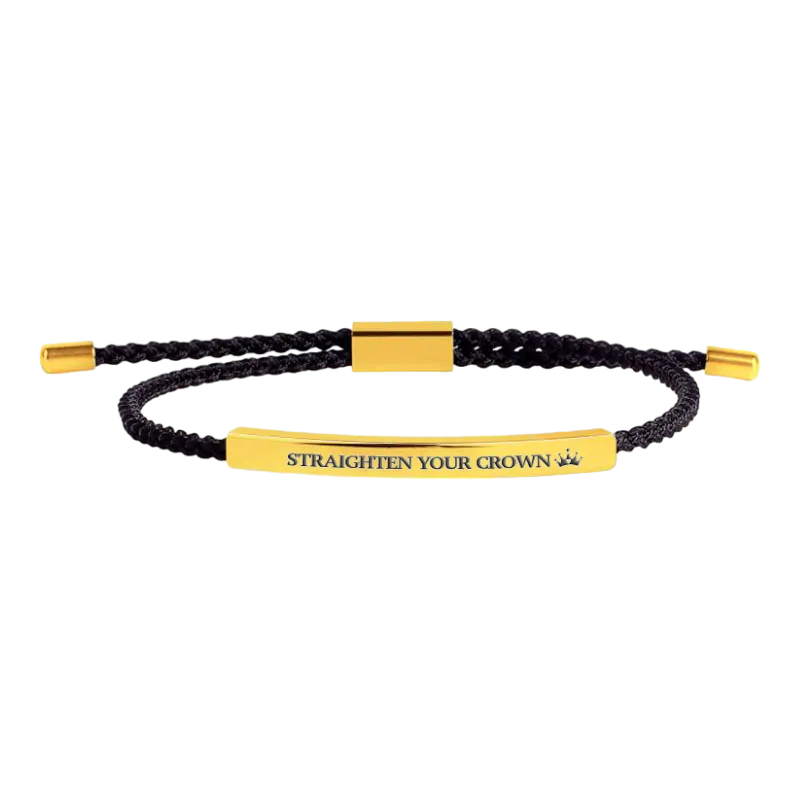 Remember Who You Are and Straighten Your Crown Tube Bracelet