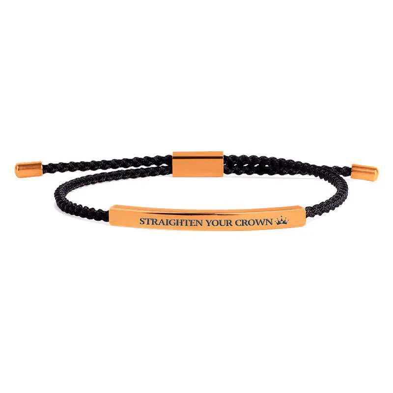 Remember Who You Are and Straighten Your Crown Tube Bracelet