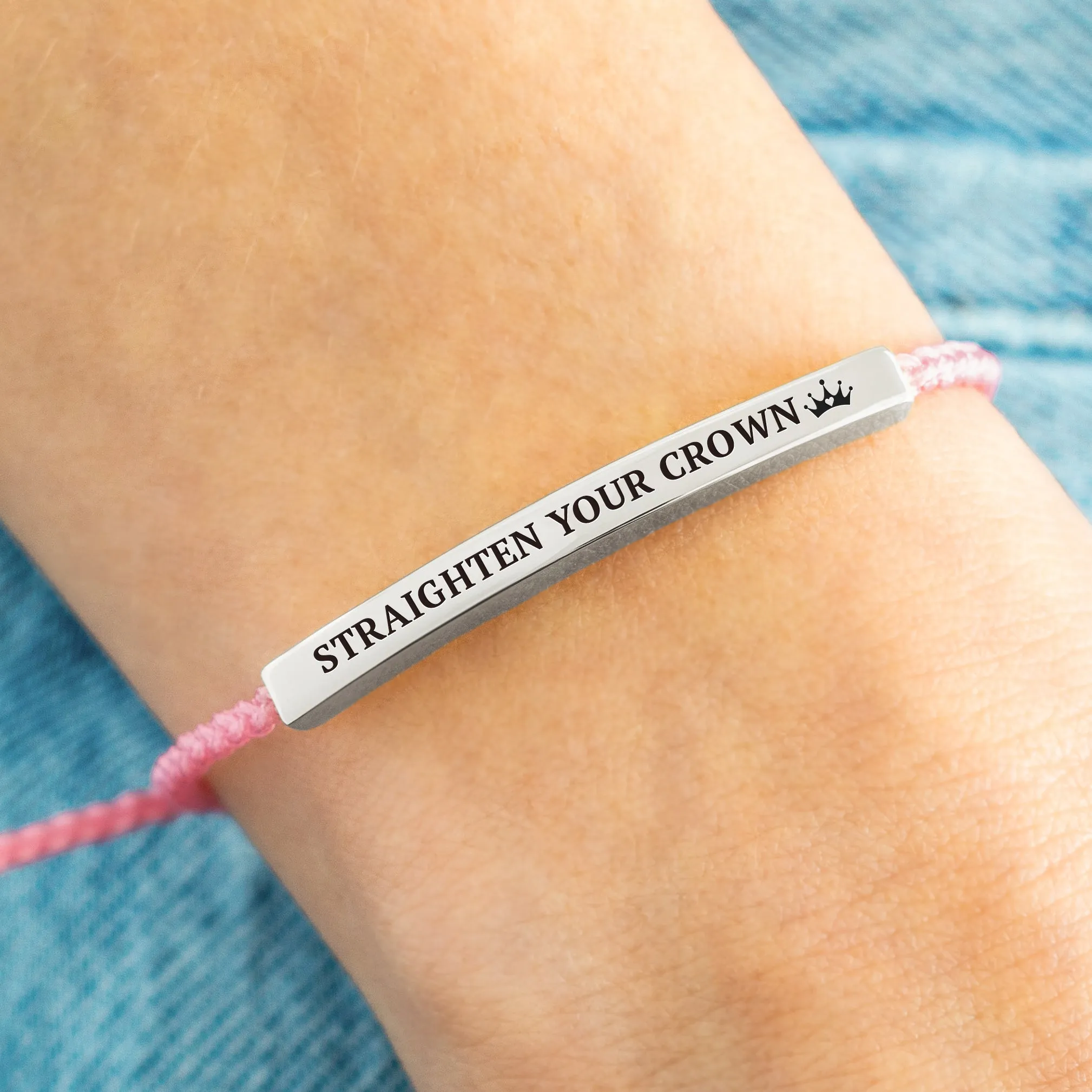 Remember Who You Are and Straighten Your Crown Tube Bracelet