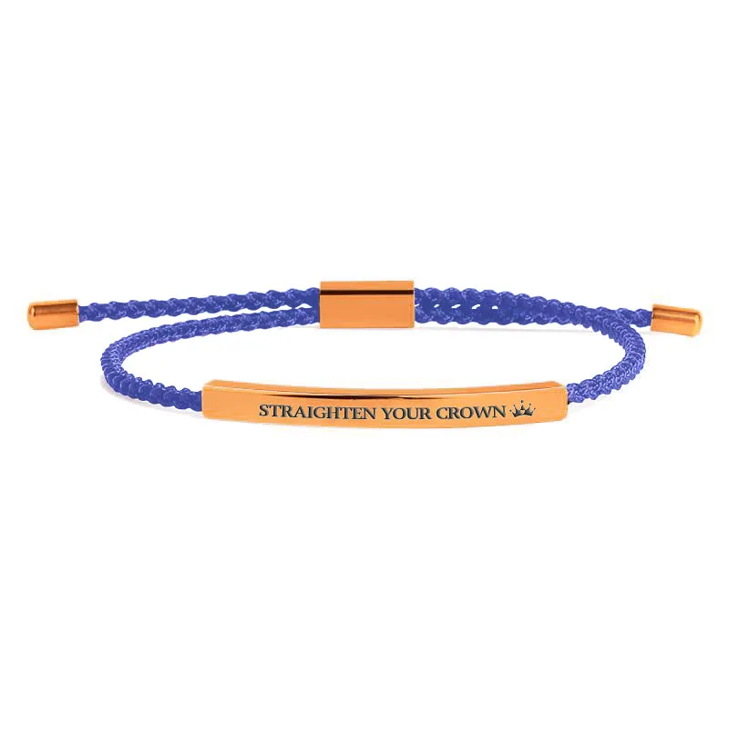 Remember Who You Are and Straighten Your Crown Tube Bracelet