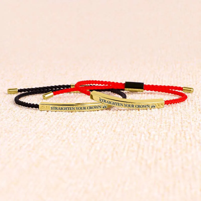 Remember Who You Are and Straighten Your Crown Tube Bracelet