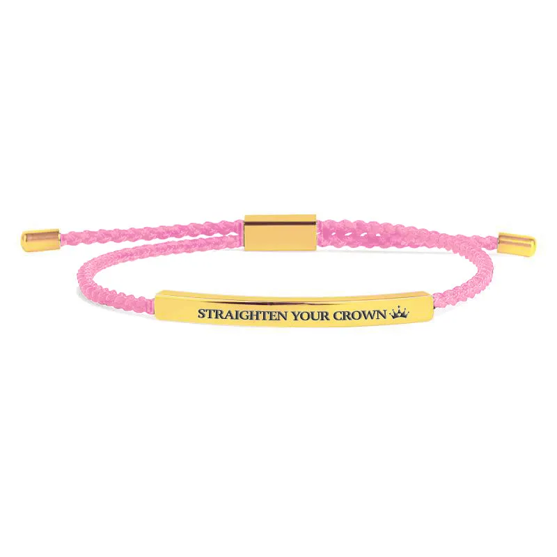 Remember Who You Are and Straighten Your Crown Tube Bracelet