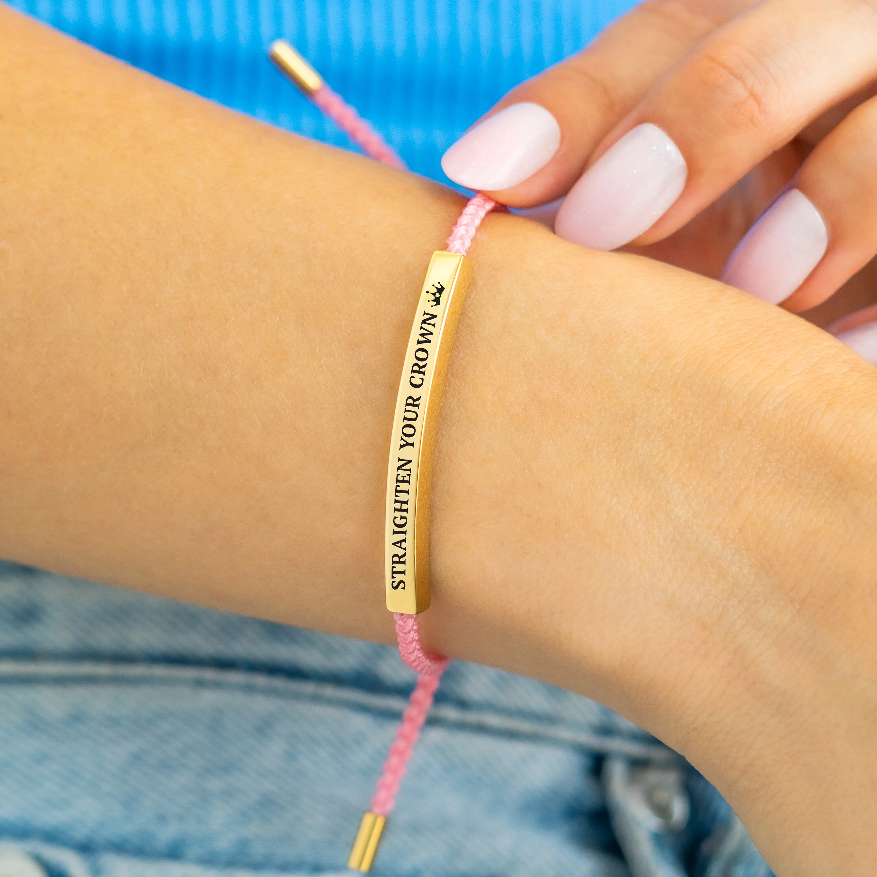 Remember Who You Are and Straighten Your Crown Tube Bracelet