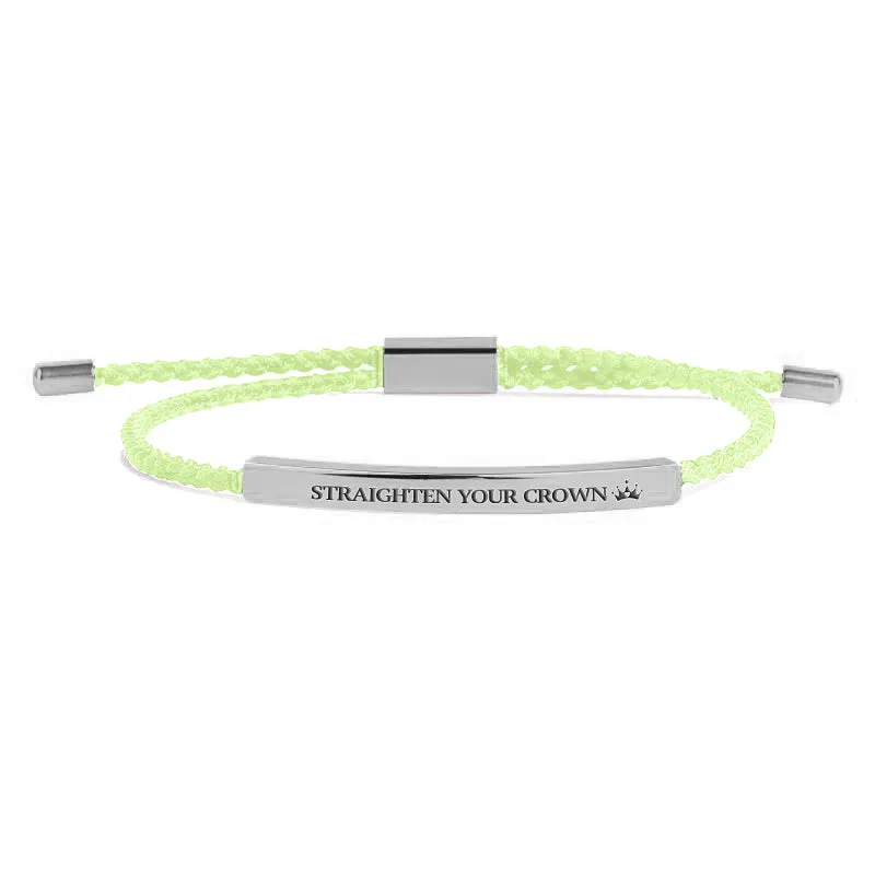 Remember Who You Are and Straighten Your Crown Tube Bracelet