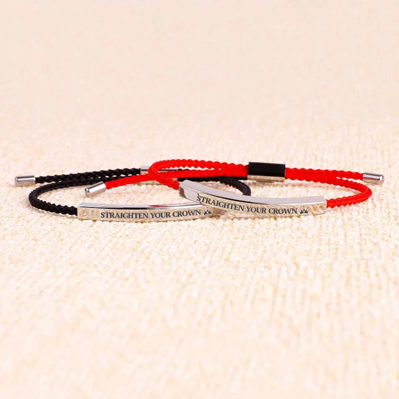 Remember Who You Are and Straighten Your Crown Tube Bracelet