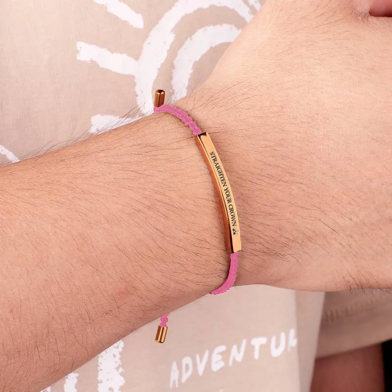 Remember Who You Are and Straighten Your Crown Tube Bracelet