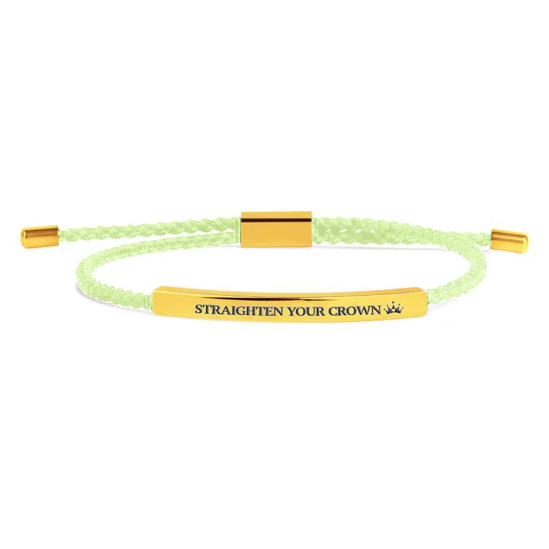 Remember Who You Are and Straighten Your Crown Tube Bracelet