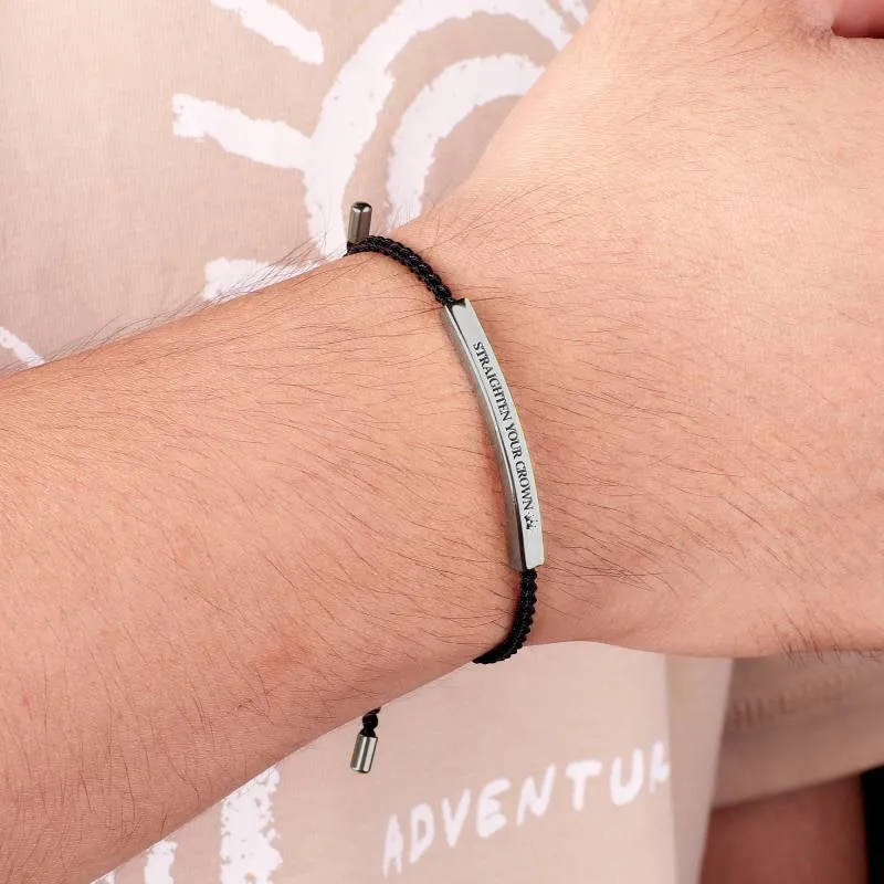 Remember Who You Are and Straighten Your Crown Tube Bracelet