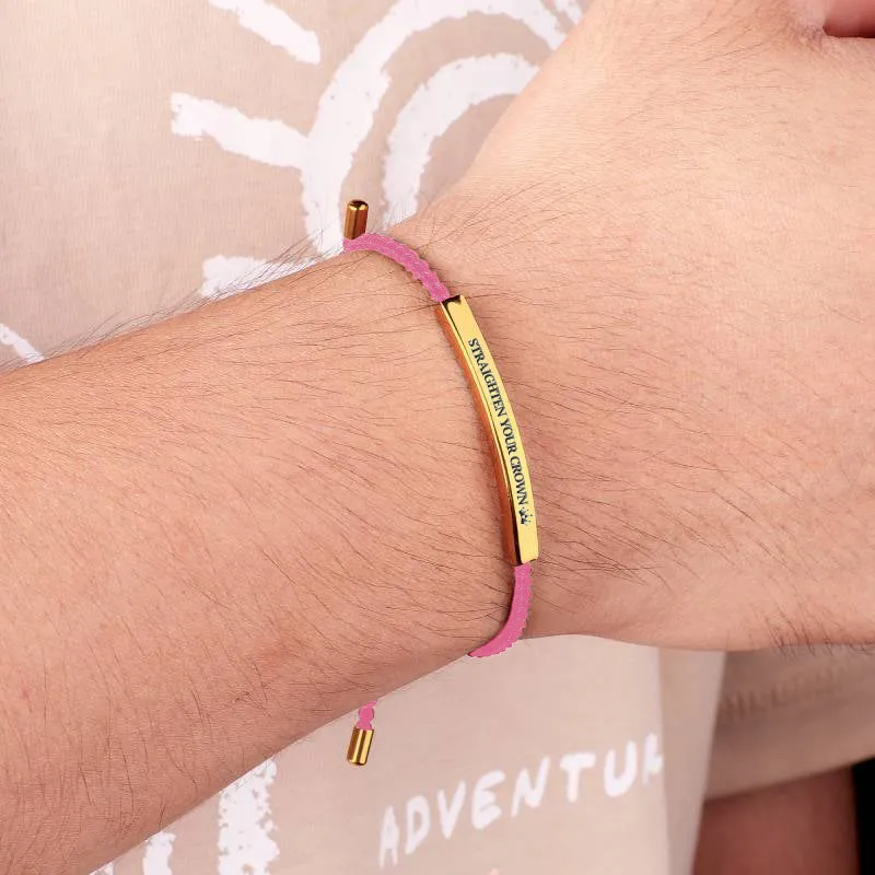 Remember Who You Are and Straighten Your Crown Tube Bracelet