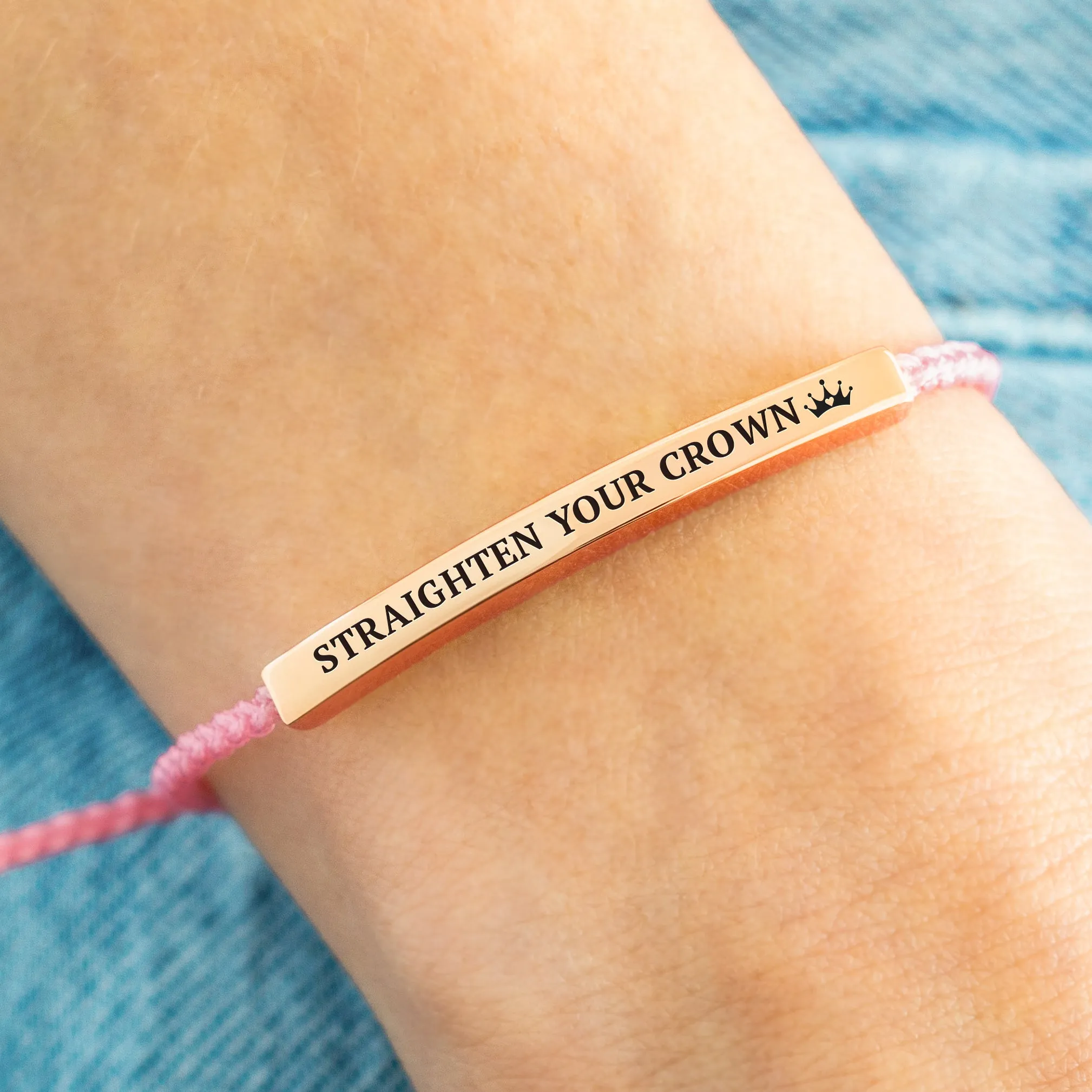 Remember Who You Are and Straighten Your Crown Tube Bracelet