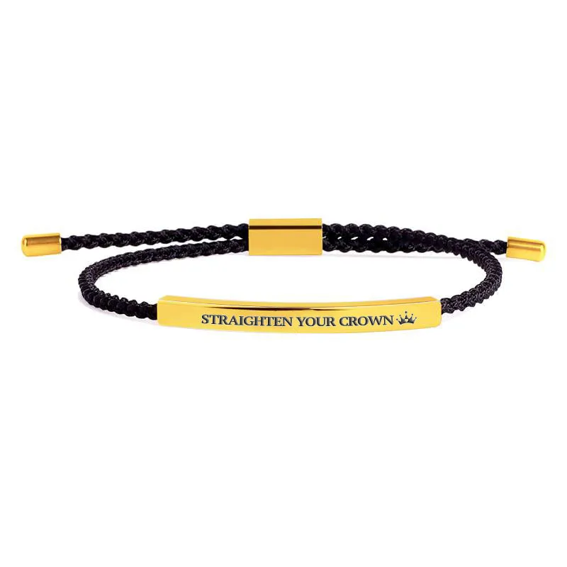 Remember Who You Are and Straighten Your Crown Tube Bracelet