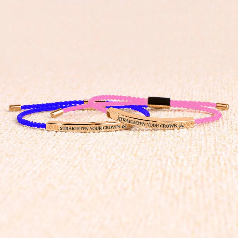 Remember Who You Are and Straighten Your Crown Tube Bracelet