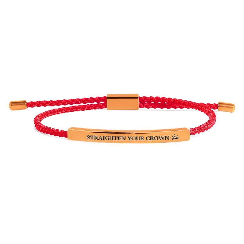 Remember Who You Are and Straighten Your Crown Tube Bracelet