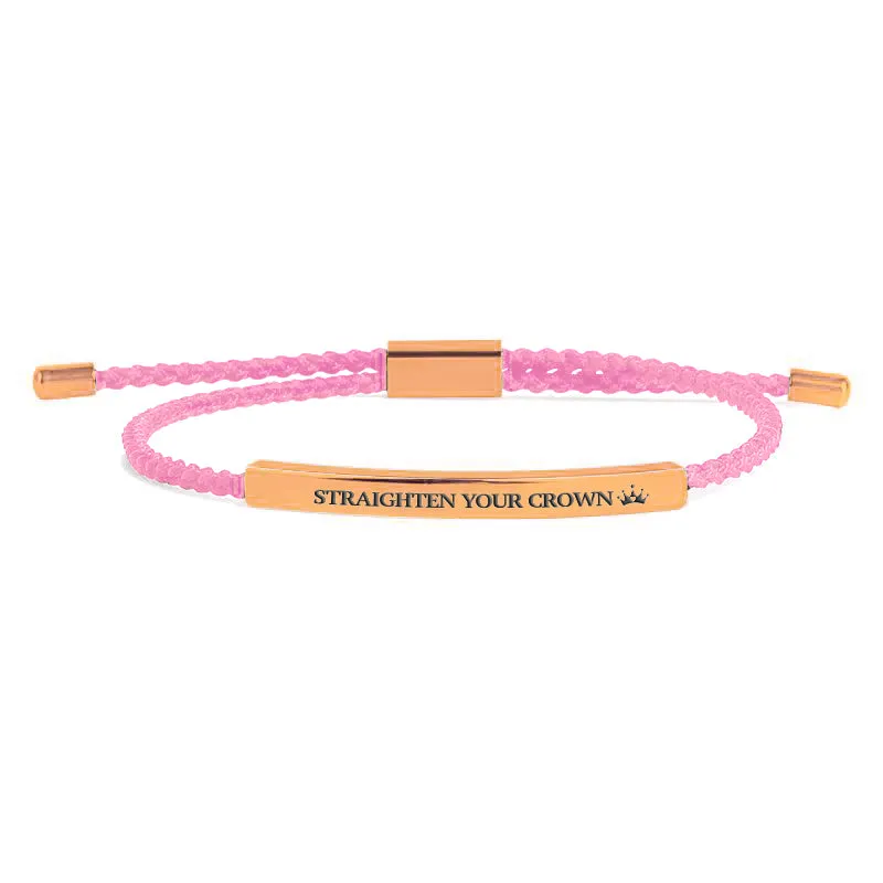 Remember Who You Are and Straighten Your Crown Tube Bracelet