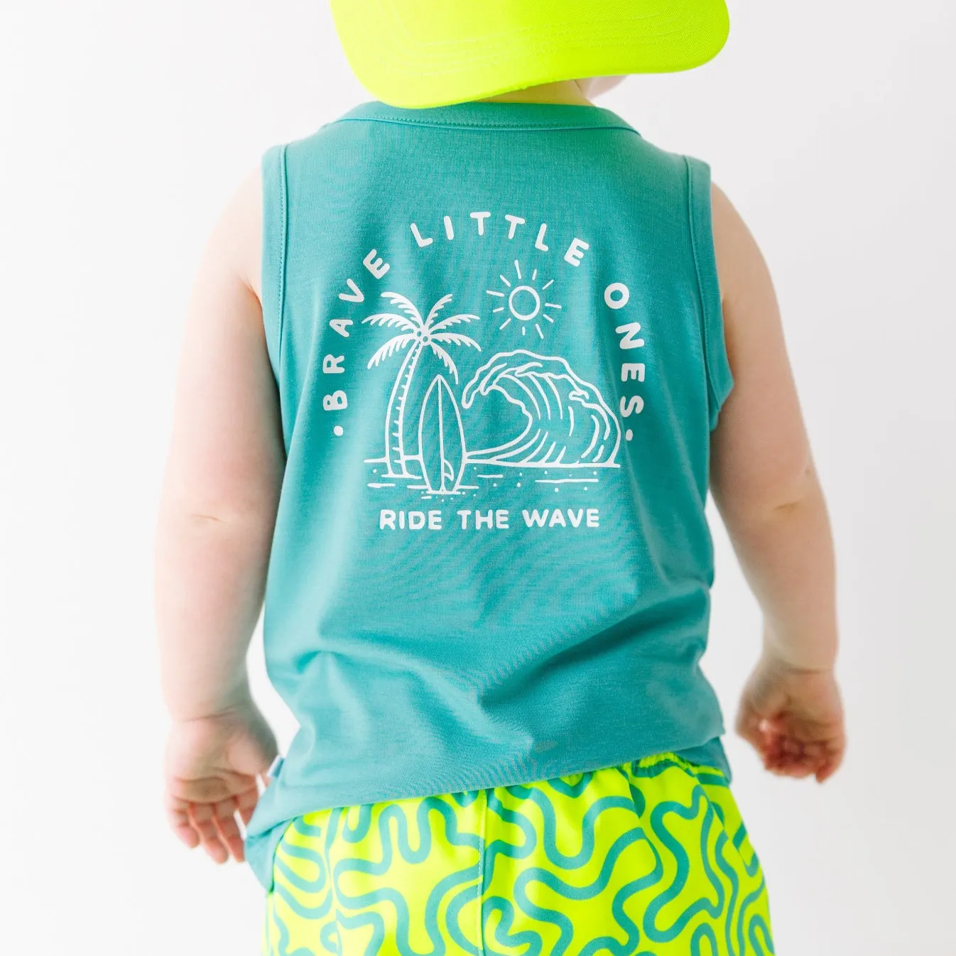 Ride The Wave Bright Blue Tank