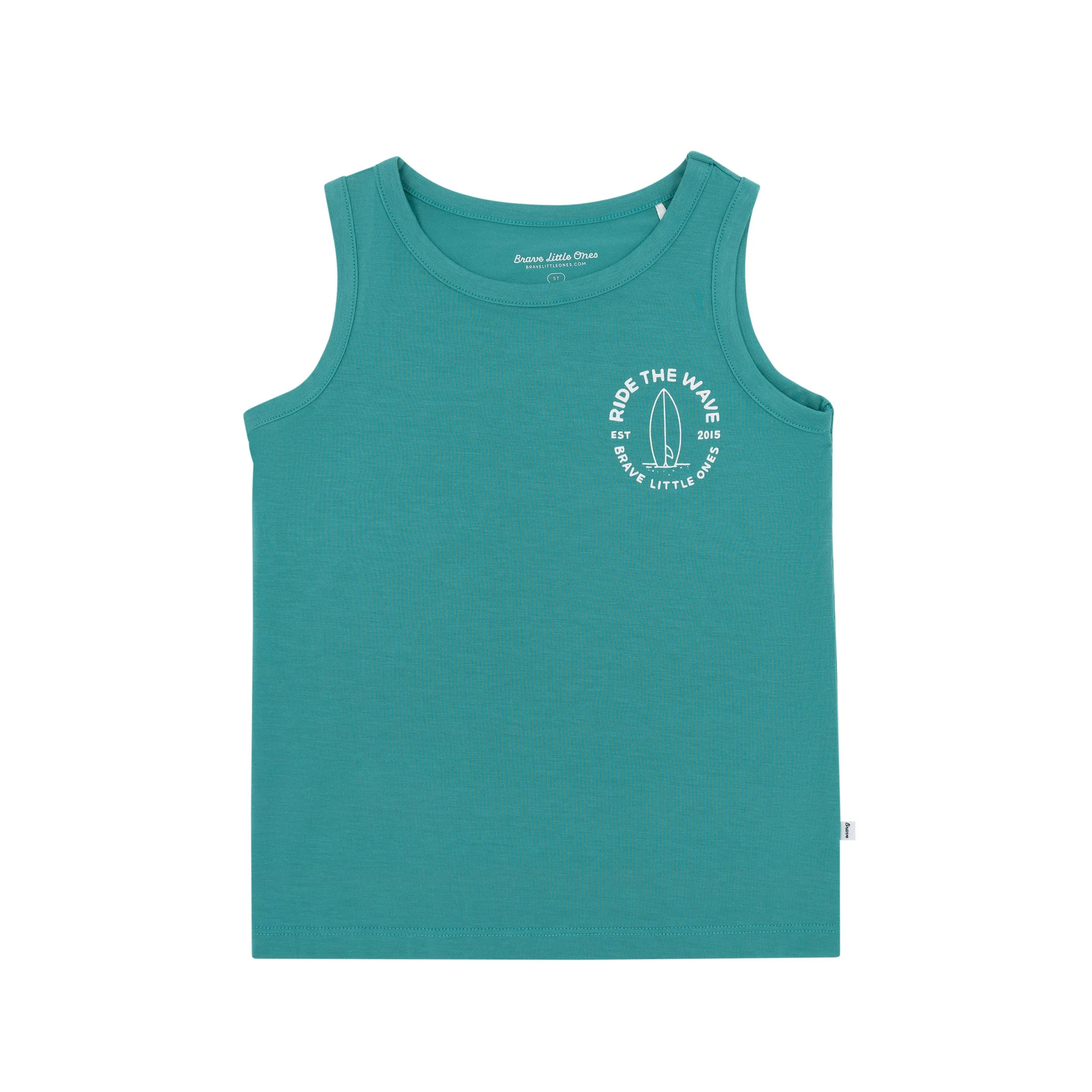 Ride The Wave Bright Blue Tank