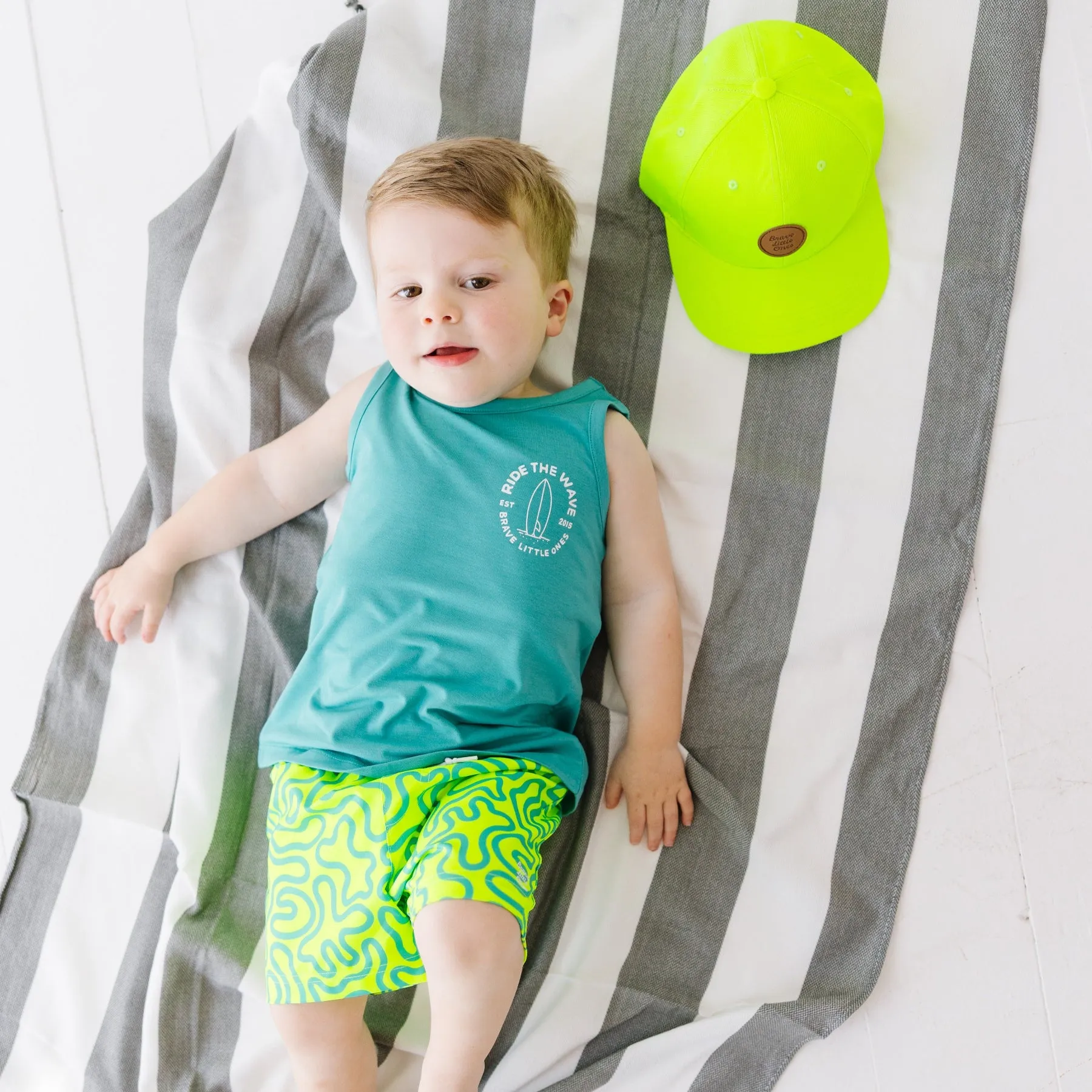 Ride The Wave Bright Blue Tank